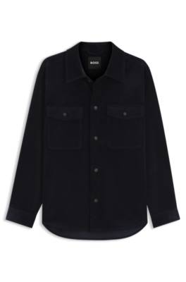 Boss Relaxed-fit blazer in micro-pattern stretch cotton herr – bild 4