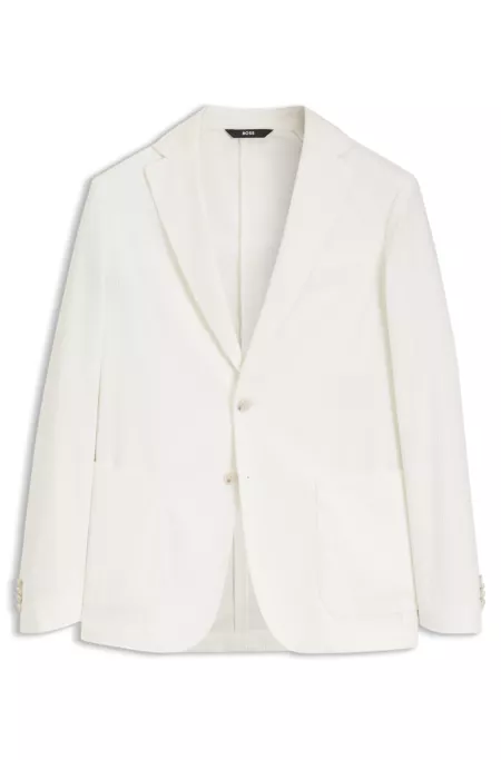 Cotton and cashmere blend slim-fit blazer