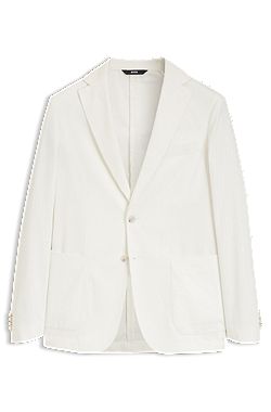 Cotton and cashmere blend slim-fit blazer