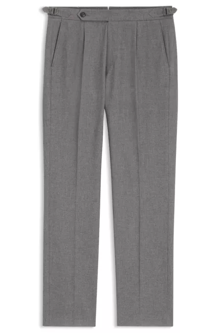 Pantalon fuselé en coton italien à motif