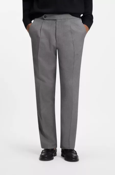 Pantalon fuselé en coton italien à motif