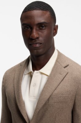 Slim-fit blazer in washable performance-stretch flannel 3