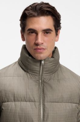 Patterned casual jacket for modern layering, Light Brown