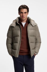 Patterned casual jacket for modern layering, Light Brown