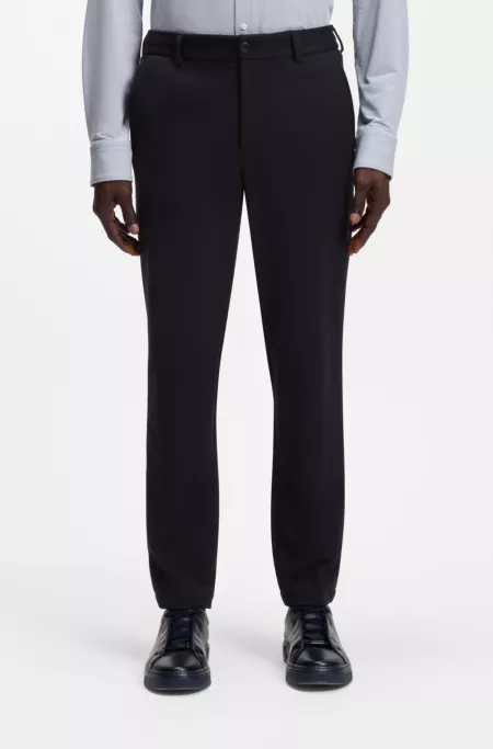 Pantalon fuselé en jersey stretch à micro motif