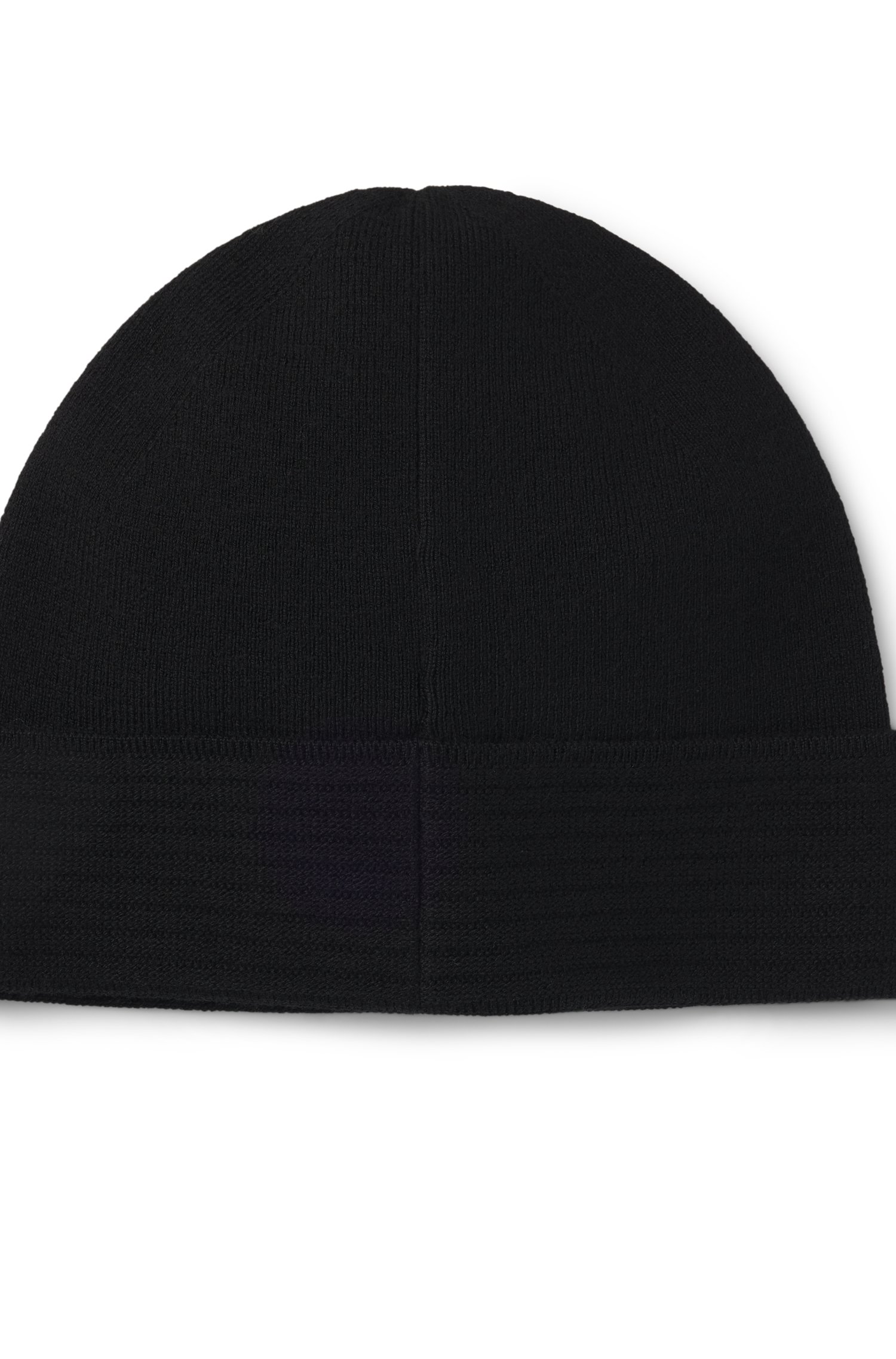 Boss Knitted beanie hat in thermo-regulating stretch fabric mössor herr – bild 5