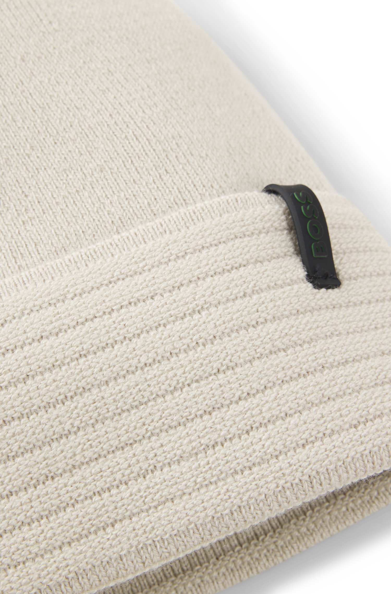 Boss Knitted beanie hat in thermo-regulating stretch fabric mössor herr – bild 4