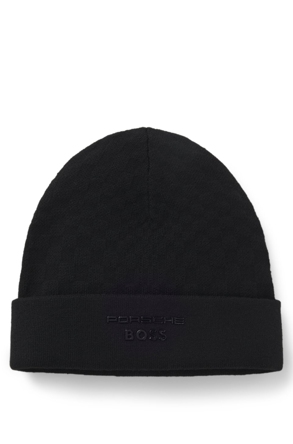 Porsche x BOSS beanie hat with Pasha check