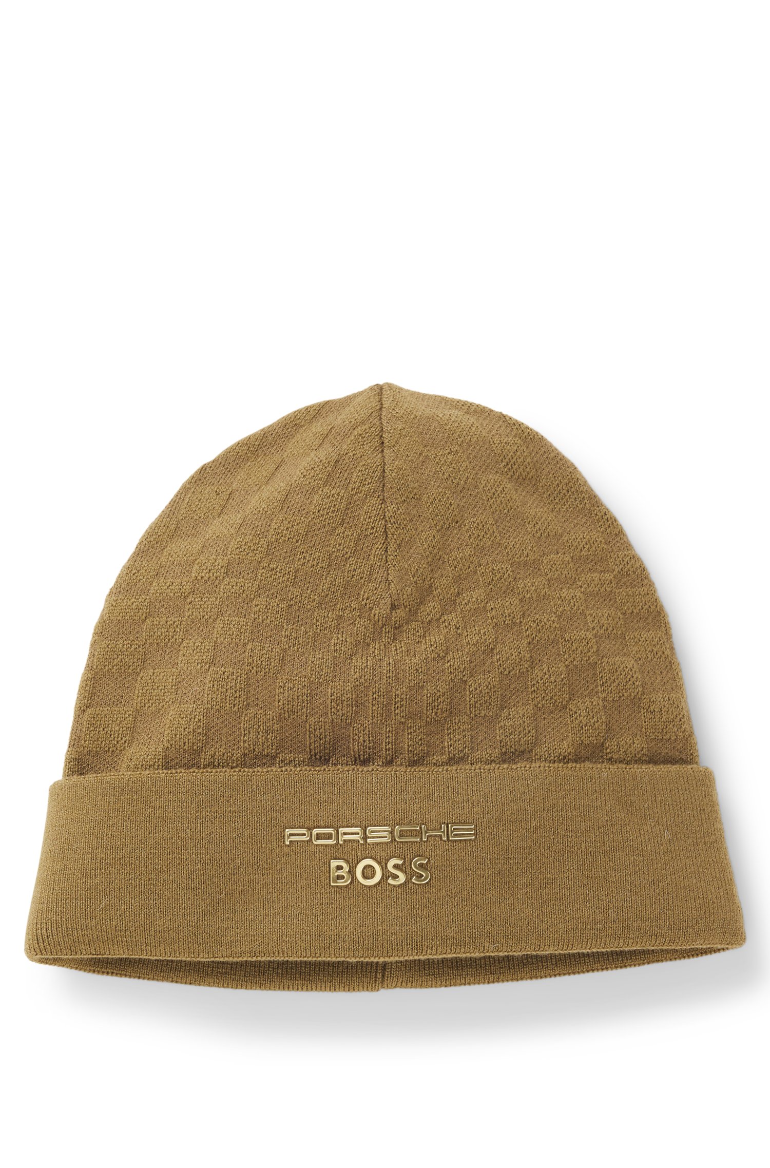 Boss Porsche x beanie hat with Pasha check mössor herr