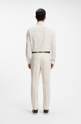 Boss Regular-fit shirt in checked cotton flannel rutiga skjortor herr – bild 3