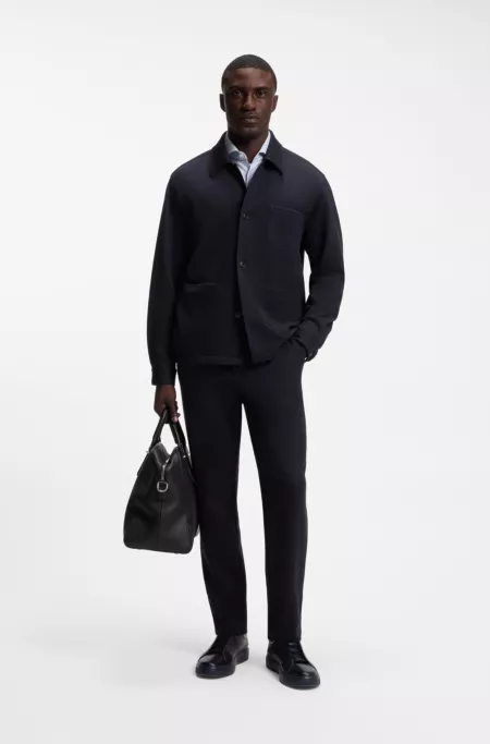 Regular-fit jacket in stretch jersey
