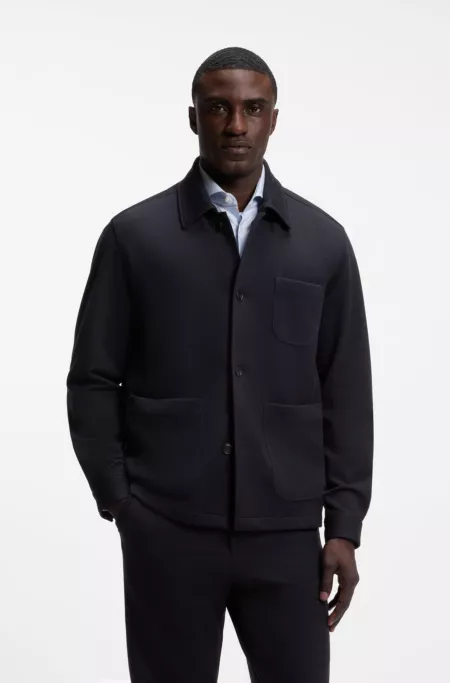 Regular-fit jacket in stretch jersey