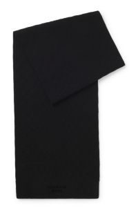 Porsche x BOSS scarf with Pasha check, Black