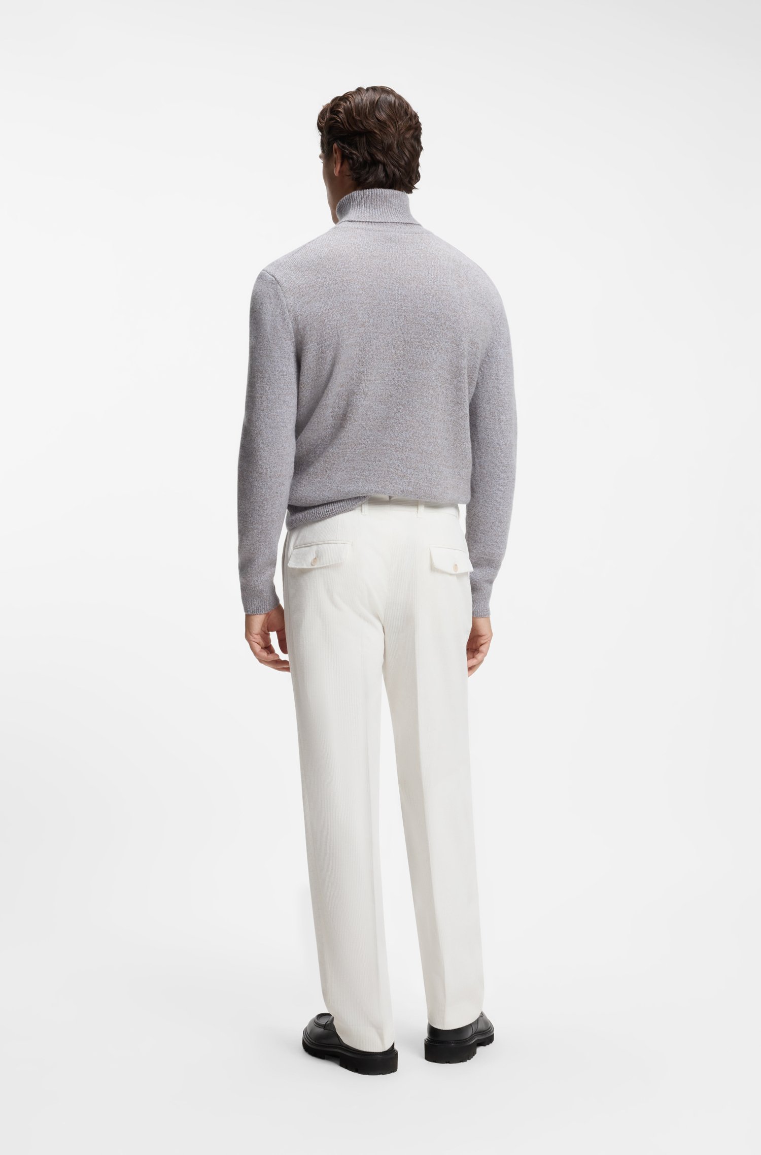 Boss Tapered-fit corduroy trousers in Italian fabric byxor herr – bild 2