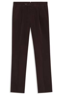 Boss Tapered-fit corduroy trousers in Italian fabric kostymbyxor herr – bild 4