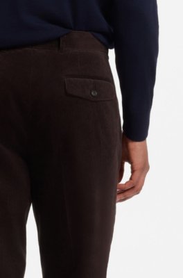 Boss Tapered-fit corduroy trousers in Italian fabric kostymbyxor herr – bild 3