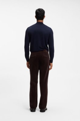 Boss Tapered-fit corduroy trousers in Italian fabric kostymbyxor herr – bild 2