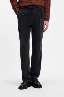 Tapered-fit corduroy trousers in Italian fabric