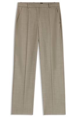 Boss Relaxed-fit trousers in melange virgin wool with stretch kostymbyxor dam – bild 4
