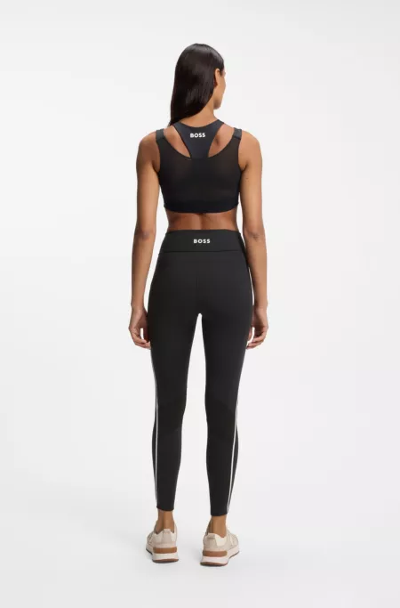 Active sports bra with mesh insert