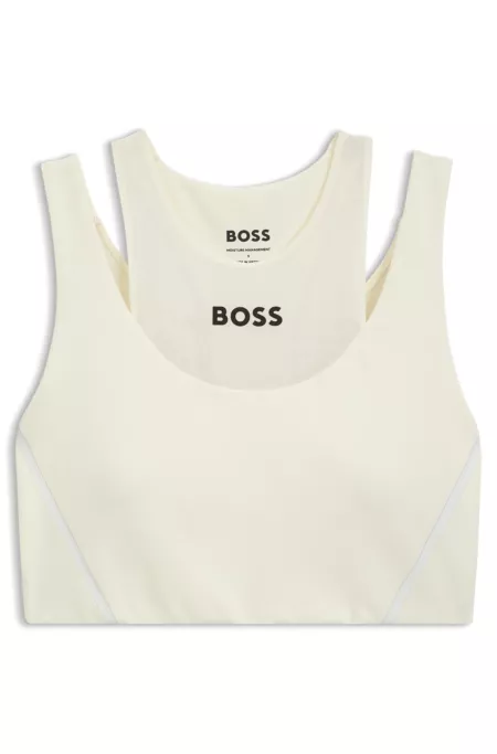 Active sports bra with mesh insert