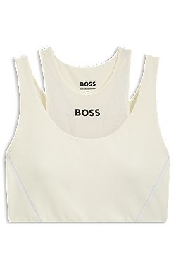 Active sports bra with mesh insert