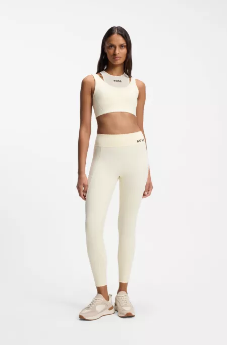 Active sports bra with mesh insert