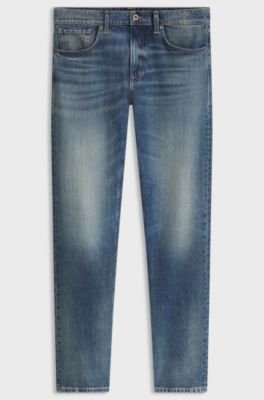 BOSS BY BECKHAM slim-fit jeans in blue denim, Blue