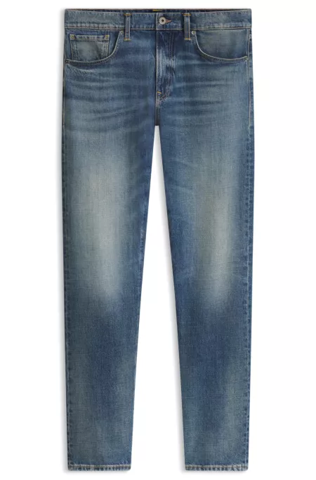 BOSS BY BECKHAM slim-fit jeans in blue denim