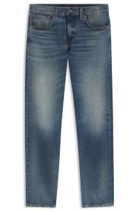 BOSS BY BECKHAM slim-fit jeans in blue denim, Blue