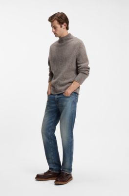 BOSS BY BECKHAM slim-fit jeans in blue denim, Blue