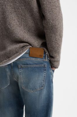 BOSS BY BECKHAM slim-fit jeans in blue denim, Blue