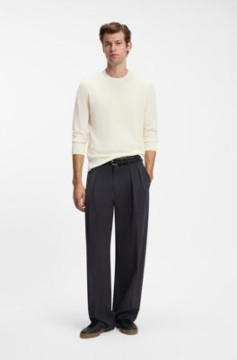 BOSS BY BECKHAM sweater in virgin wool and cashmere, Natural