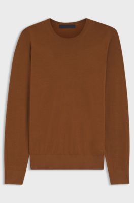 BOSS BY BECKHAM sweater in virgin wool and cashmere, Brown