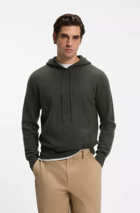 BOSS BY BECKHAM hoodie in virgin wool and cashmere
