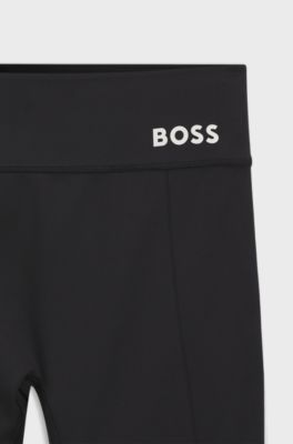 Sportieve legging met hoogwaardige stretch en vochtbeheersing, Zwart