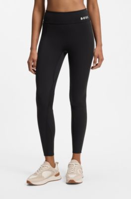 Active performance-stretch leggings with moisture management, Black