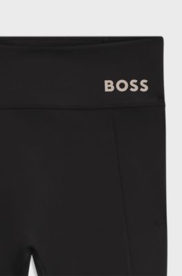 Active performance-stretch leggings with moisture management, Black