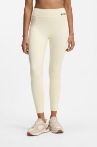 Leggings deportivos con el&aacute;stico de alto rendimiento y control de la humedad, Amarillo claro