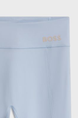 Active performance-stretch leggings with moisture management, Light Blue