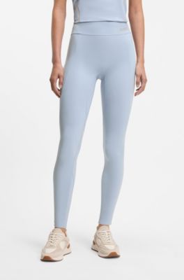 Active performance-stretch leggings with moisture management, Light Blue