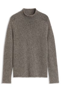 BOSS BY BECKHAM pull en tweed de laine vierge, Brun chin&eacute;