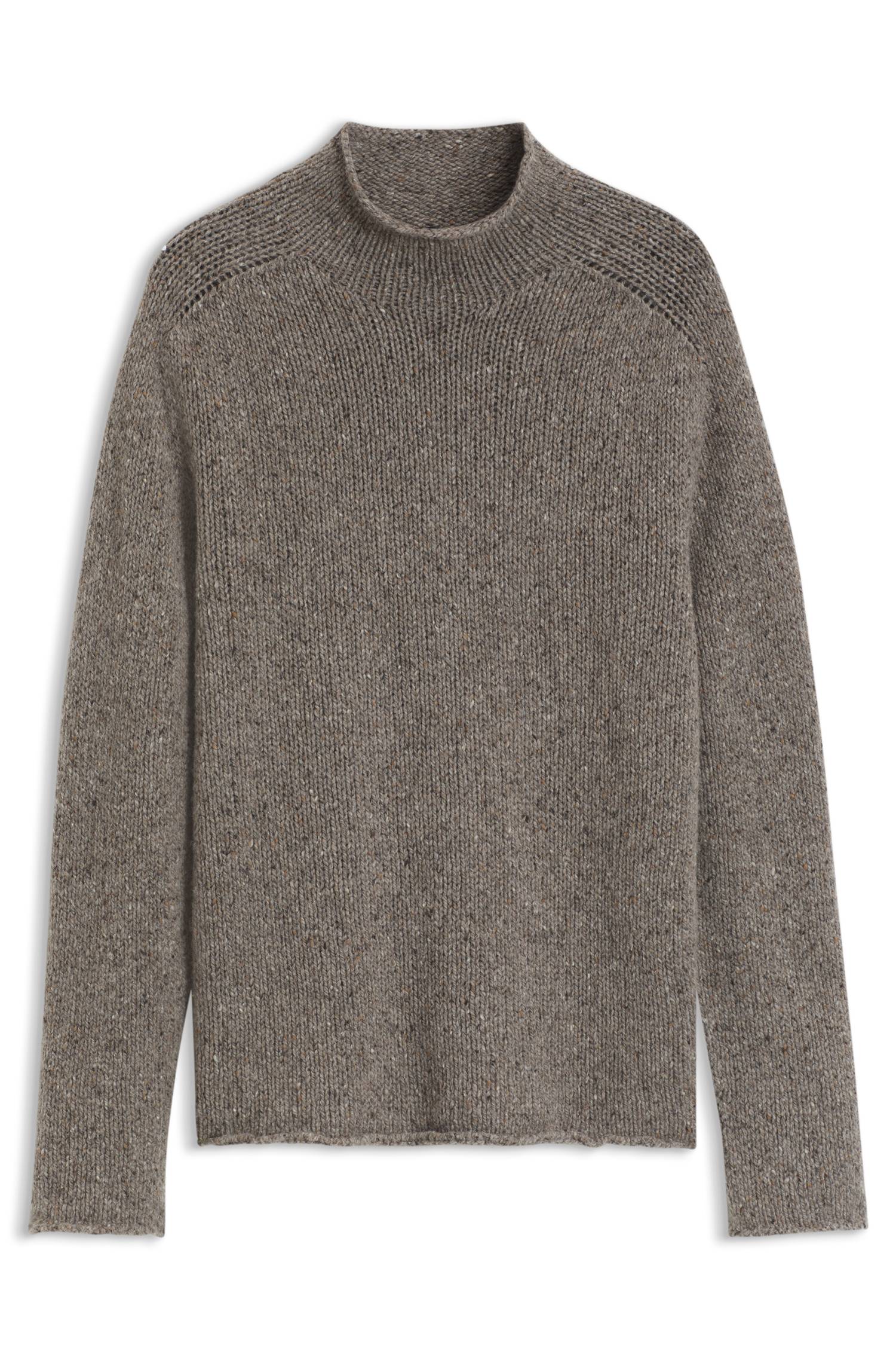 Boss BY BECKHAM sweater in virgin-wool tweed stickade tröjor herr – bild 4