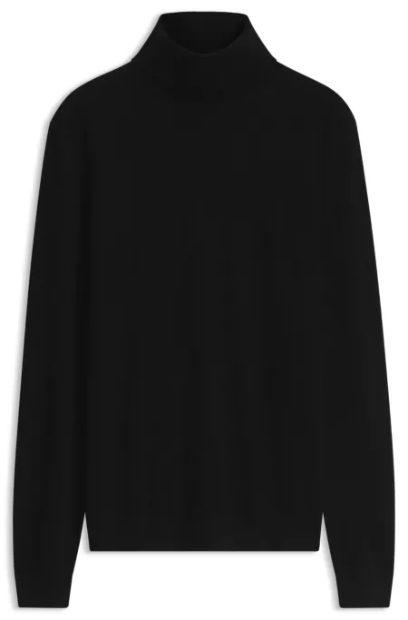 BOSS BY BECKHAM rollneck sweater in virgin wool and cashmere
