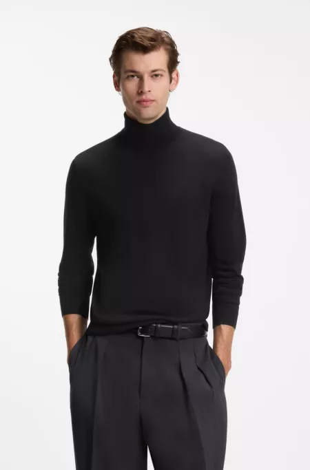 BOSS BY BECKHAM pull à col roulé en laine vierge et en cachemire
