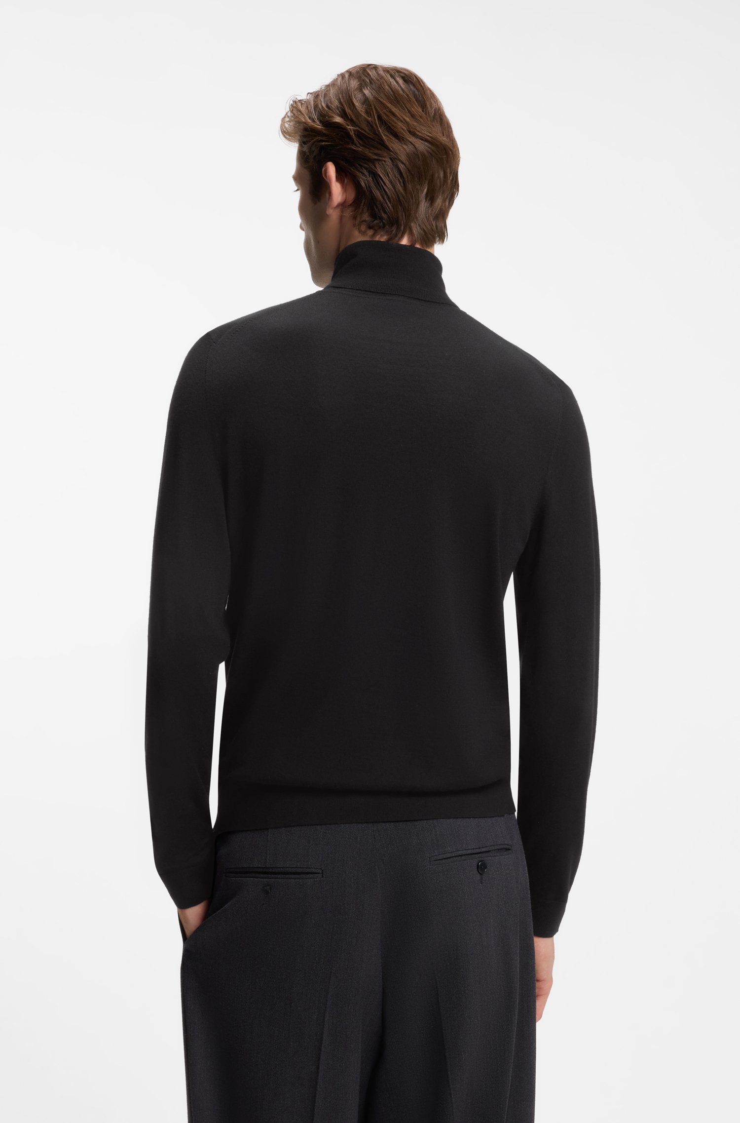 Boss BY BECKHAM rollneck sweater in virgin wool and cashmere tröjor herr – bild 3