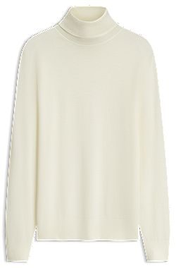 BOSS BY BECKHAM rollneck sweater in virgin wool and cashmere