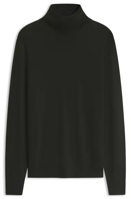 BOSS BY BECKHAM rollneck sweater in virgin wool and cashmere