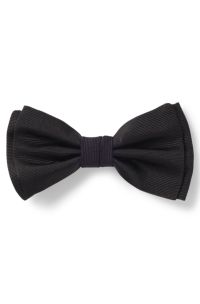 N&oelig;ud papillon en soie italienne confectionn&eacute; &agrave; la main, Noir