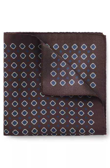 BOSS ONE Pochette de costume en soie à motif imprimé